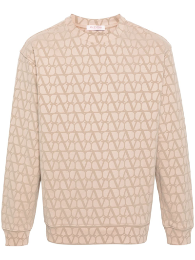 Valentino Toile Iconographe-print Cotton Sweatshirt In Neutrals