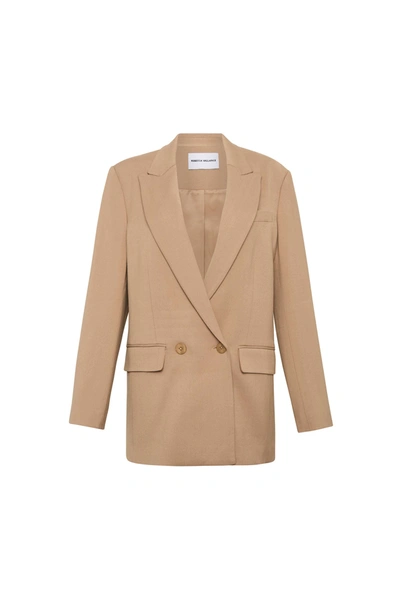 Rebecca Vallance Devin Double-breasted Blazer In Brown