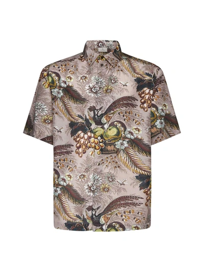 Etro Floral-print Bowling Shirt In Stampa F.do Rosa