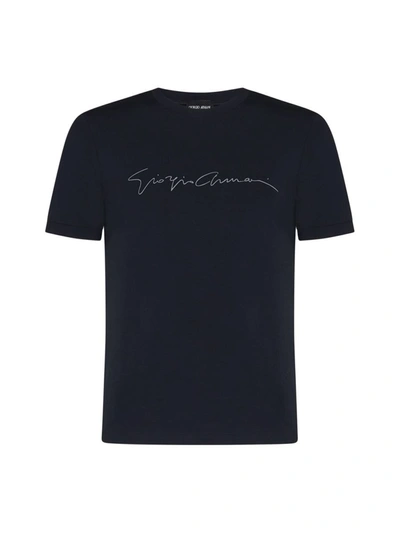 Giorgio Armani T-shirts And Polos In Blue