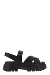 Hogan Leather Sandal With Midsole Sandals In Black