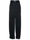 Jil Sander Black Tailored Trousers With Belt In Black