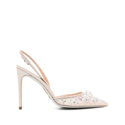 René Caovilla Shoes In Pink/silver