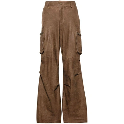 Santoro Leather Pants In Brown