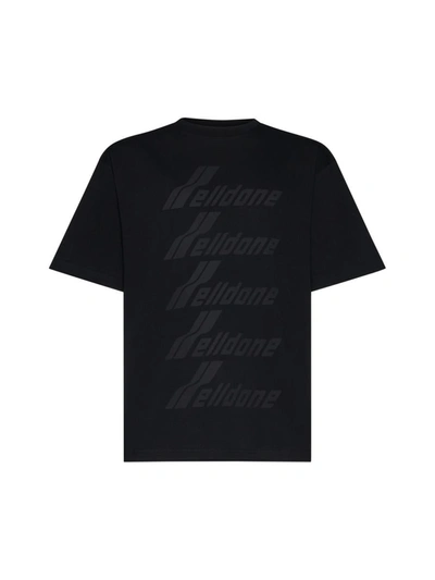 We11 Done Classic Front Logo T-shirt In Black