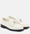 JIMMY CHOO ADDIE LOGO LEATHER LOAFERS