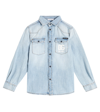Dolce & Gabbana Dg Denim Shirt In Blue