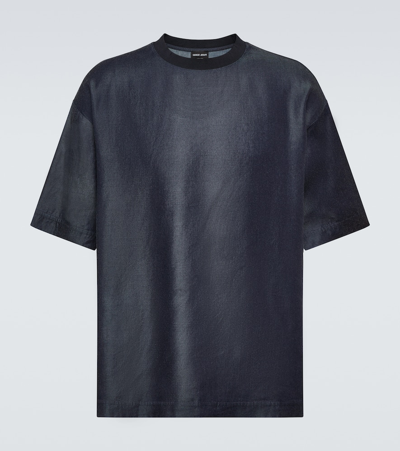 Giorgio Armani Crewneck T-shirt In Blue