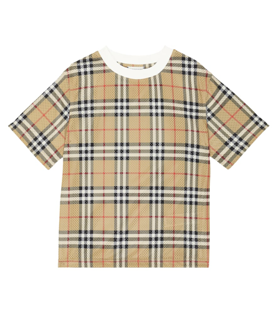 Burberry Kids'  Check T-shirt In Multicoloured