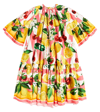 Dolce & Gabbana Printed Cotton Dress In Multicoloured