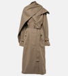 ACNE STUDIOS SHAWL-DETAIL TWILL COTTON TRENCH COAT