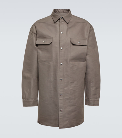 Rick Owens Hemdjacke Aus Denim In 34 Dust