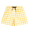 Suncracy Zadar Checked Swim Trunks In Yellow
