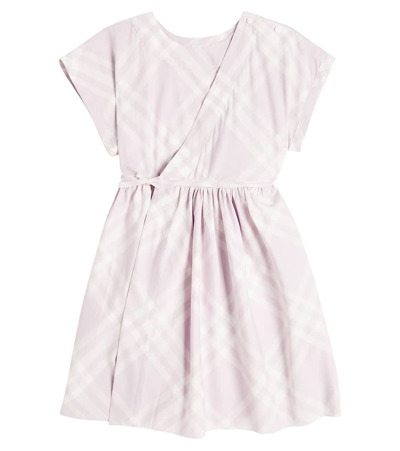 Burberry Kids'  Check Cotton Dress In Multicoloured