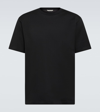 Auralee Luster Plaiting Cotton T-shirt In Black