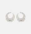 SUZANNE KALAN 18KT WHITE GOLD HOOP EARRINGS WITH DIAMONDS
