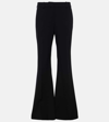 Nina Ricci Flared Leg Trousers Belt Loops In Black