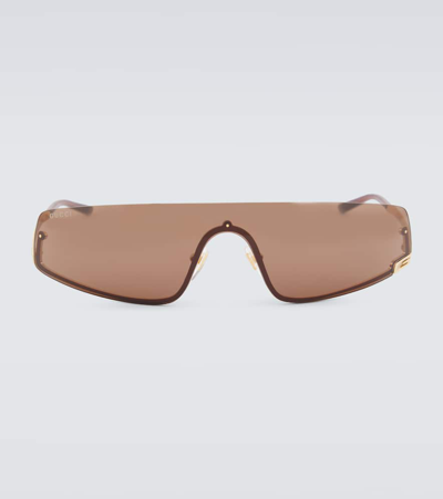 Gucci Tom Shield Sunglasses In Gold