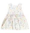 IL GUFO BABY FLORAL TIERED COTTON DRESS