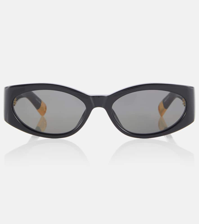 Jacquemus Les Lunettes Ovalo Oval Sunglasses In Schwarz