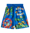 Dolce & Gabbana Printed Silk Bermuda Shorts In Multicoloured