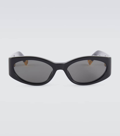 Jacquemus Les Lunettes Ovalo Oval Sunglasses In Black