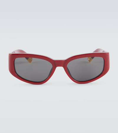 Jacquemus Les Lunettes Gala Sunglasses In Burgundy