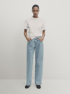 MASSIMO DUTTI STRAIGHT-FIT-JEANS IN NORMALLÄNGE MIT TIEFEM BUND