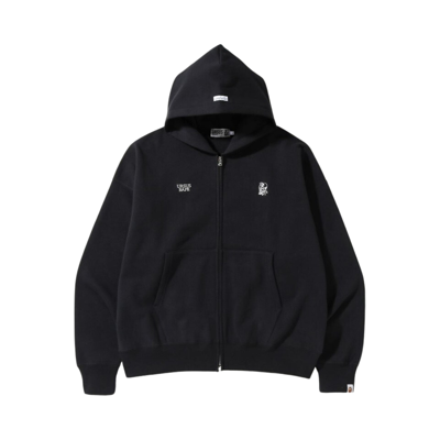 Pre-owned Bape Ursus Loose Fit Zip Up Hoodie 'black'