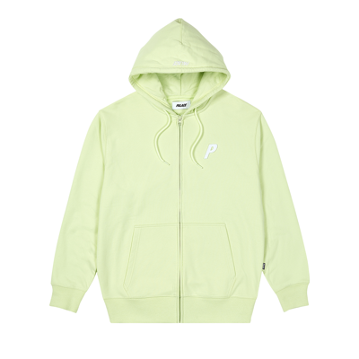 Pre-owned Palace Felt P Zip Hood 'mojito' In Green