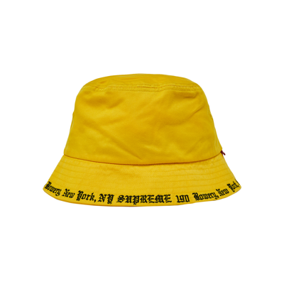 Pre-owned Supreme Embroidered Brim Crusher 'yellow'