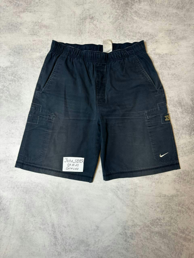 Pre-owned Distressed Denim X Nike Vintage Distressed Cargo Shorts In Blue