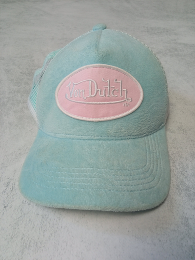 Pre-owned Von Dutch Y2k Trucked Hat Streetwear Cap In Blue