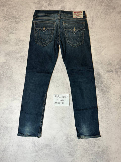 Pre-owned True Religion X Vintage True Religion Navy Blue Denim Jeans Y2k In Blue/navy