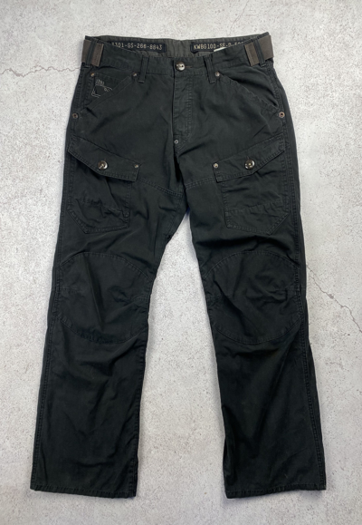 Pre-owned G Star Raw X Military Vintage G Star Faded Japan Multipocket Cargo Pants In Black