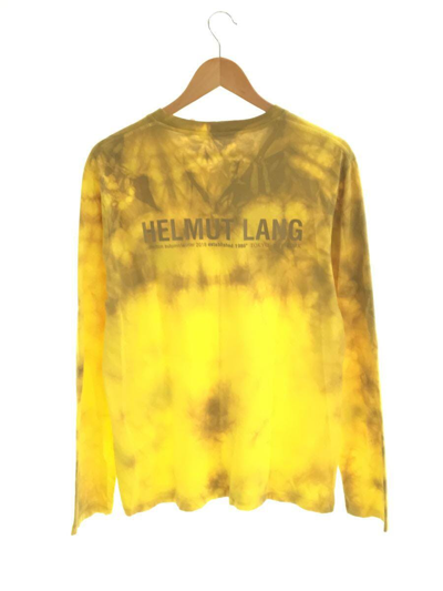 Pre-owned Helmut Lang Back Logo Tie Dye Long Sleeve Tee In Yellow