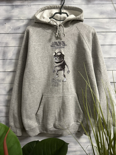 Pre-owned Archival Clothing X Vintage Hoodie Crazy Frog The Annoying Thing Lamya In Grey