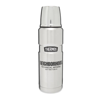 Pre-owned Neighborhood Thermos Bottle In Silver