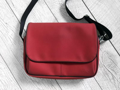 Pre-owned Lacoste X Vintage Lacoste Vintage Bag Massanger In Red