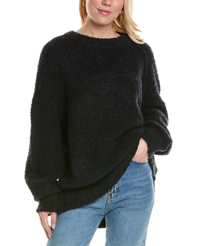 Free People Teddy Wool-blend Sweater Tunic In Black