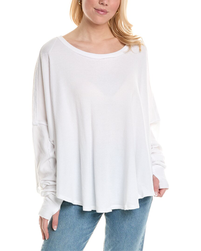 Free People Microphone Drop Thermal Pullover In White
