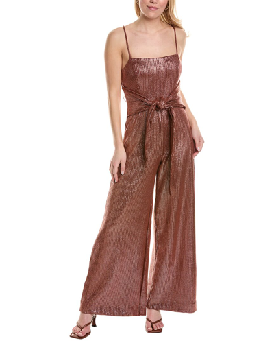 Free People Shimmer & Shine Jumpsuit In Gold