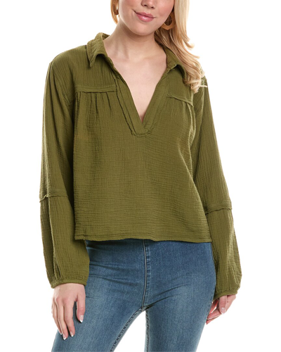 Free People Yucca Double Cloth Blouse In Multi