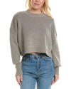 Free People Easy Street Crop Pullover In Grey