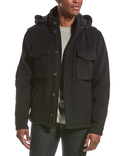 Vince Wool-blend Field Jacket In Black