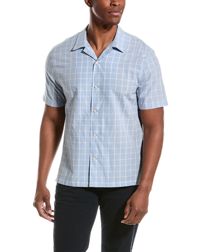 Vince Mallorca Windowpane Shirt In Blue