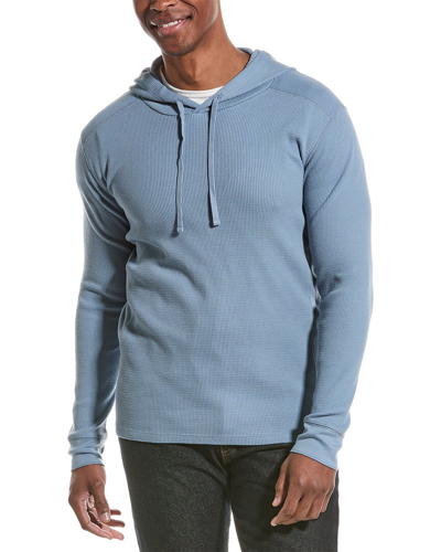 Vince Thermal Hoodie In Blue