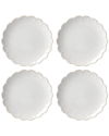 LENOX LENOX FRENCH PERLE SCALLOP 4PC ACCENT PLATE SET