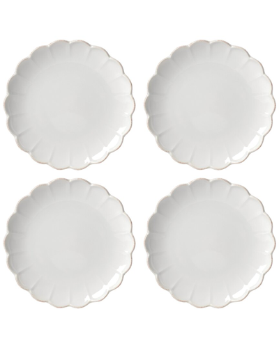 Lenox French Perle Scallop 4pc Accent Plate Set In White