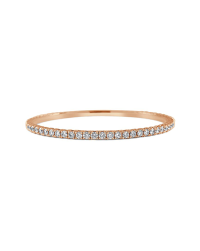 Sabrina Designs 14k Rose Gold 3.07 Ct. Tw. Diamond Flexible Bangle Bracelet